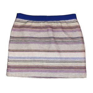 NWT-GAP Blue Multi Color Stripe Embroidered  Skirt